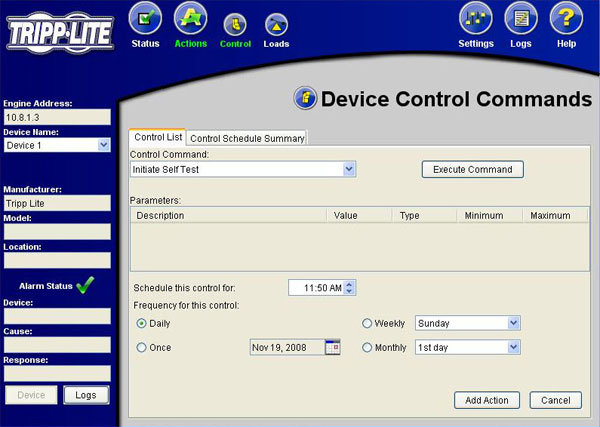 USB Port and Free PowerAlert Software