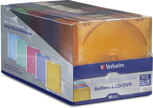 Verbatim CD/DVD Color Slim Jewel Cases
