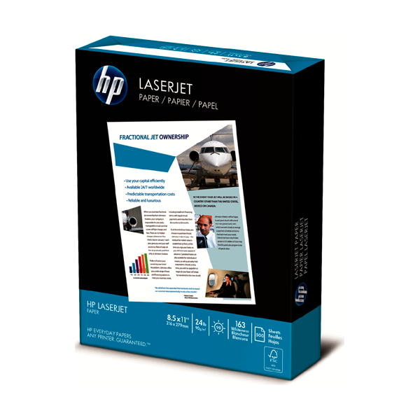 HP Printer Paper, Premium24, 8.5 x 11, Letter, 24lb, 98 Bright, 500 Sheets/1 Ream (115300R) Made