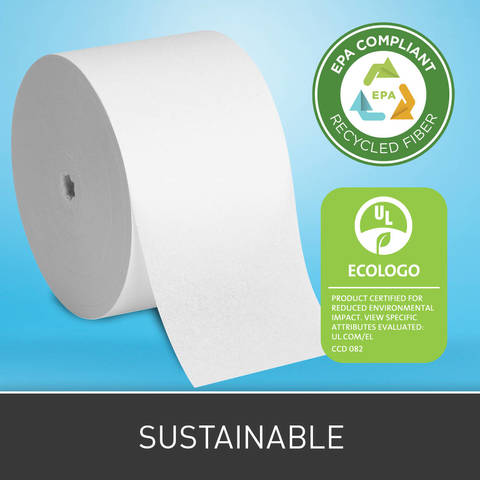 UL ECOLOGO<sup>® </sup> certified and EPA-compliant for minimum post-consumer recycled-fiber content. Contains at least 25% Post-Consumer Recycled Fiber. Meets or Exceeds EPA Comprehensive Procurement Guidelines.

