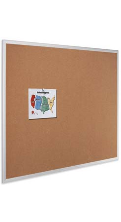 Quartet Cork Bulletin Board, Aluminum Finish Frame, Multiple Sizes Available