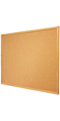 Quartet Cork Bulletin Board, Oak Finish Frame, Multiple Sizes Available