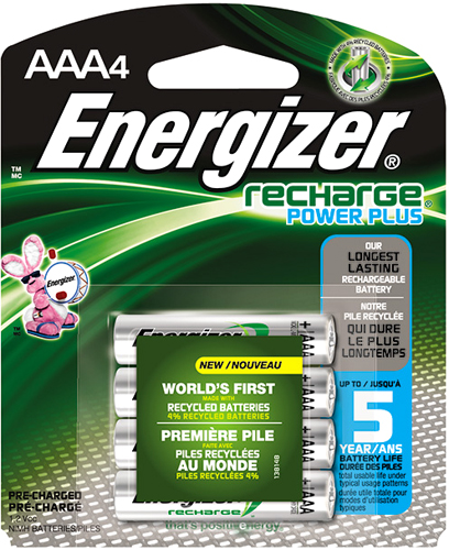 Energizer Recharge® Power Plus AAA Rechargeable Batteries