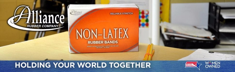 Alliance Non-Latex Rubber Bands Sz 64 Orange 3 1/2 x 1/4 380 Bands/1lb Box 