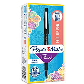  Paper Mate Flair Felt Tip Pens, Medium Point 