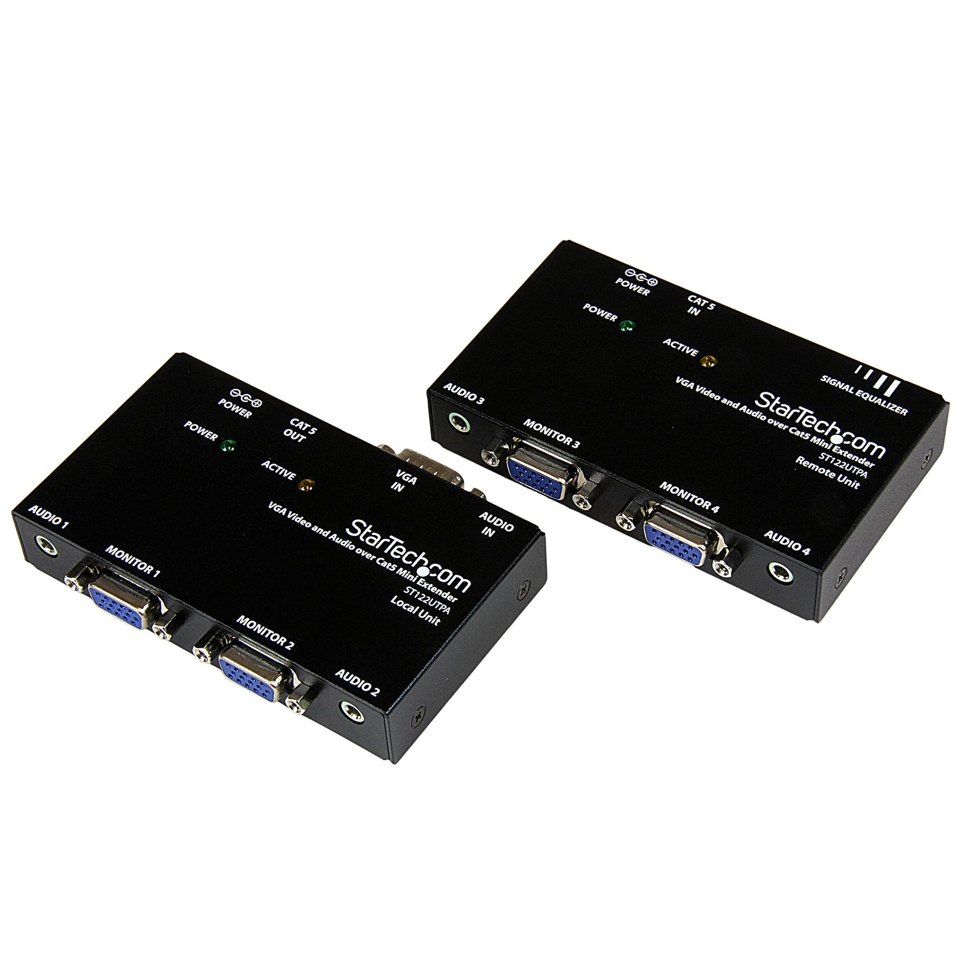 StarTech.com ST122UTPA VGA Video Extender over Cat 5 with Audio - Up to  500ft (150m) - VGA over Cat5 Extender - 1 Local and 1 Remote