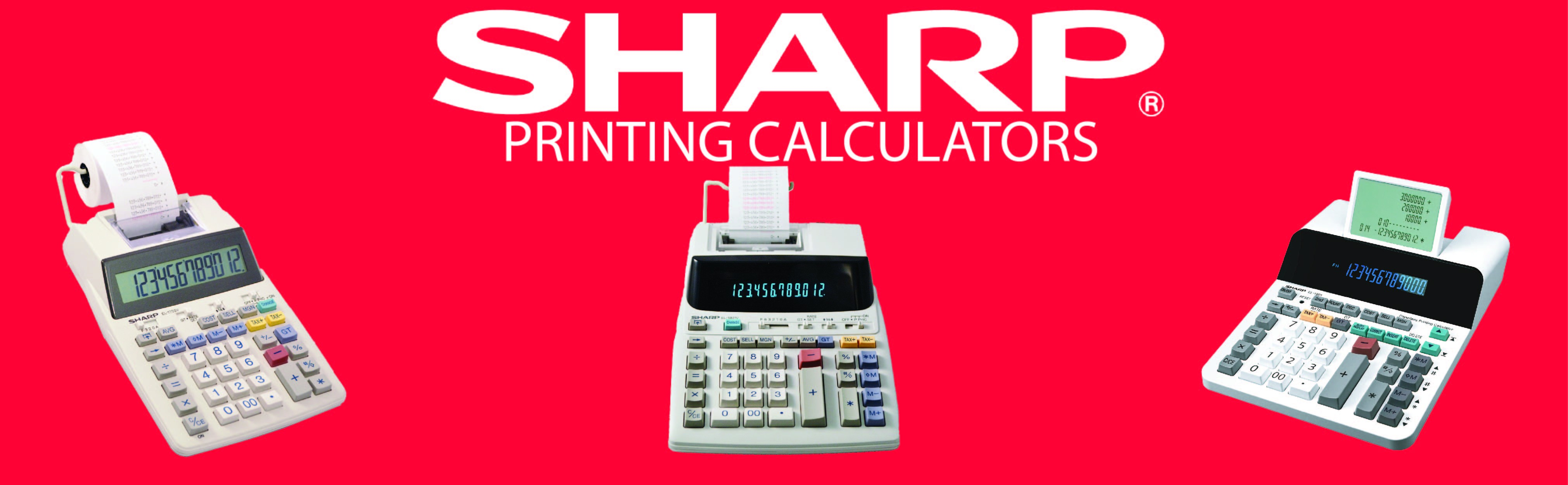 Sharp® QS2760H Two-Color Commercial Ribbon Printing Calculator CALCULATOR,PRINTING,12DIG Pack of2 