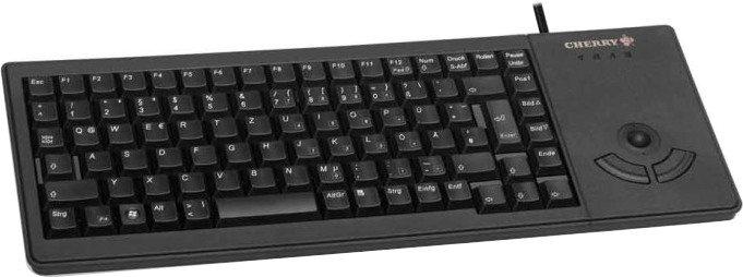 XS Trackball Keyboard G84-5400 Flat Fit For Secure Mounting Enhanced With Trackball