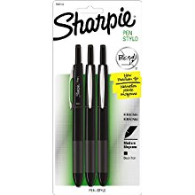 <b> Sharpie Pen Retractable - Fine Point </b></br> Just click--the color indicator on the plunger helps distinguish between three different ink colors. A soft grip along barrel offers added comfort. 