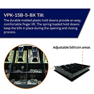 APG VPK-15B-5-BX Adjustable Till Assembly 4x8 Plastic Bill Hold Down for Vasario Cash Drawers 