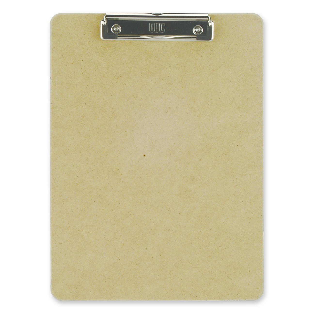 Officemate Clipboard, Hardboard, 6'' x 9'', 1'' Paper Capacity, Brown