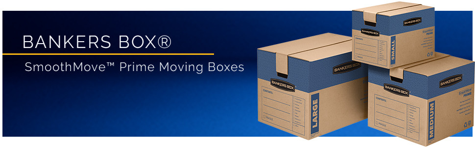 Bankers Box SmoothMove Prime Moving Boxes, Medium - FEL0062801
