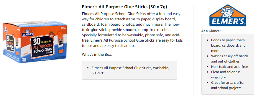 All Purpose Glue Sticks - 3 count, 0.77oz each