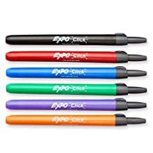 EXPO Click Dry Erase Marker, Fine Bullet Tip, Black, Dozen