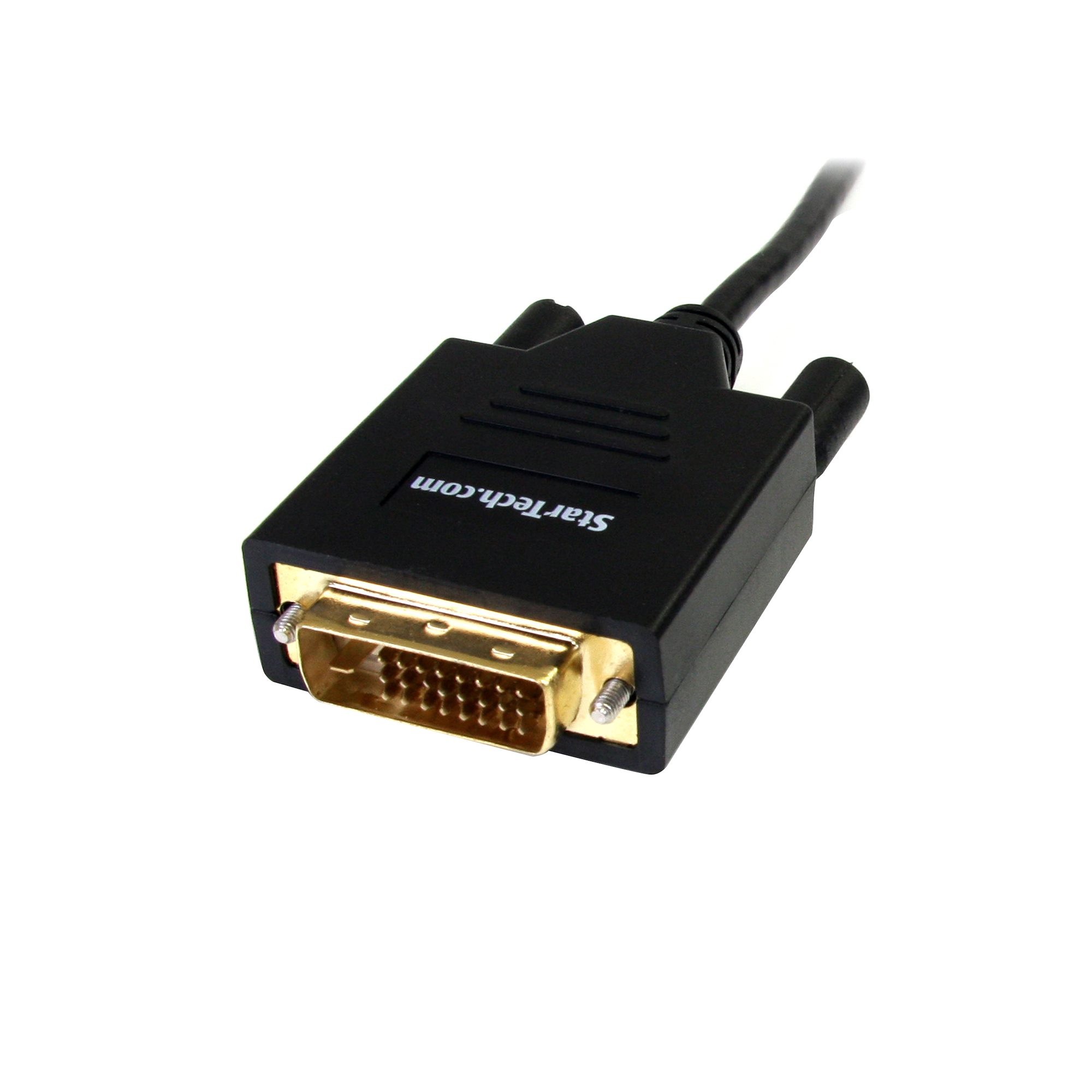 StarTech.com 6ft Mini DisplayPort to DVI Cable, Mini DP to DVI-D  Adapter/Converter Cable, 1080p Video, mDP 1.2 to DVI Monitor/Display - 6ft  Passive Mini DP to DVI-D single-link cable 1080p 60Hz; mDP 1.2 HBR2; EDID -  Mini DisplayPort to DVI cable