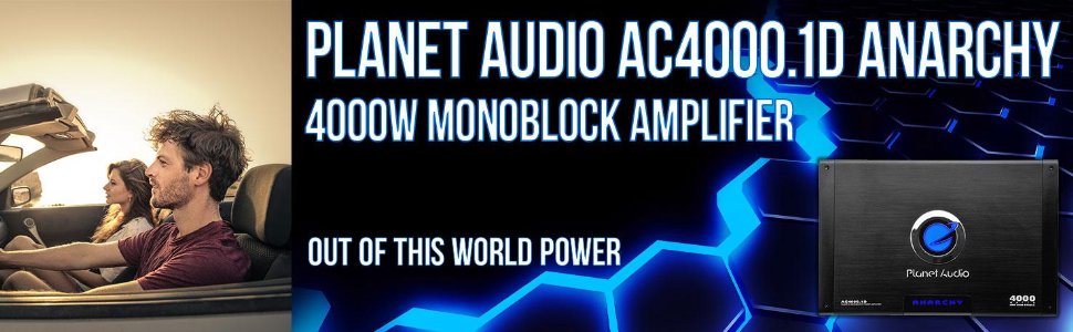 Planet Audio 4000W Mono Amplifier W/ Remote Subwoofer Control