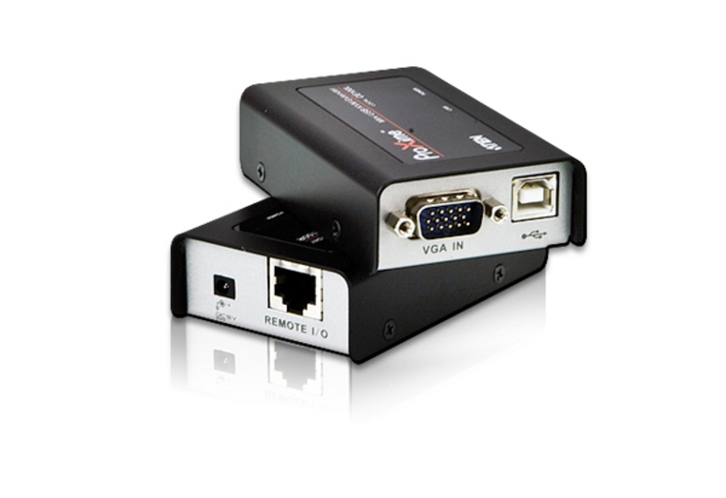 USB VGA Cat 5 Mini KVM Extender (1280 x 1024@100m)
