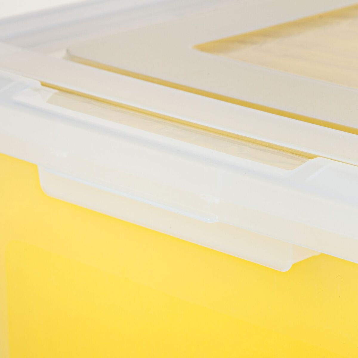 Interlocking lid snaps tight for secure stacking of multiple units. File box is made of clear plastic so you can easily identify the contents.
