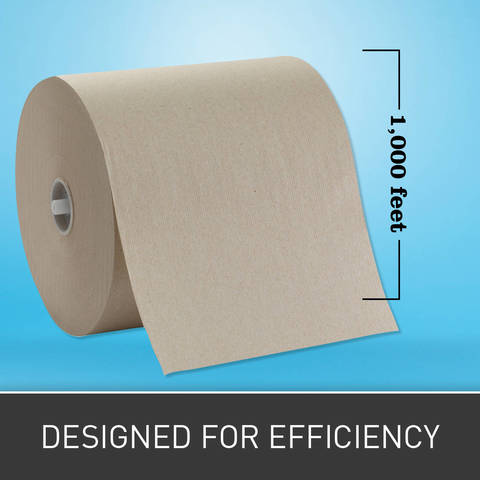  Long lasting 1000 feet embossed roll helps reduce maintenance costs and the risk of run-out. 
