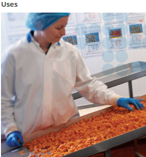  These food grade gloves are certified for food prep and handling in both North America and Canada. They are also protective for general manufacturing, including electrical assembly, electrical contracting, painting, automotive uses and aluminum dye casting. The distinctive blue color makes them easy to ID in food service. 