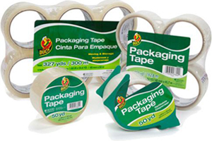 <center><b>Standard Packaging Tape</b></br>
Standard packaging tape is ideal for light sealing. The 1.6 and 1.9 mil thick packaging tape has fast grab adhesion upon application. Take advantage of 25 pounds. per inch tensile strength to seal up your household and office items.</center>