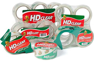 <center><b>HD Clear</b></br>
HD Clear is a heavy duty packaging tape that proves invaluable in all-purpose carton sealing for moving and storage. The 2.6 mil thick tape exerts a tensile supporting strength force of 31 pounds per inch against packages during moving and storage. </center>