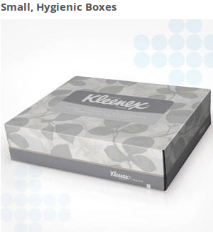  In hygienic environments where you’d like to change the box often (such as in medical facilities, clinics and doctor’s offices), the small box keeps you from wasting facial tissues. 