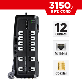 CSHT1208TNC2 Home Theater Surge Protector