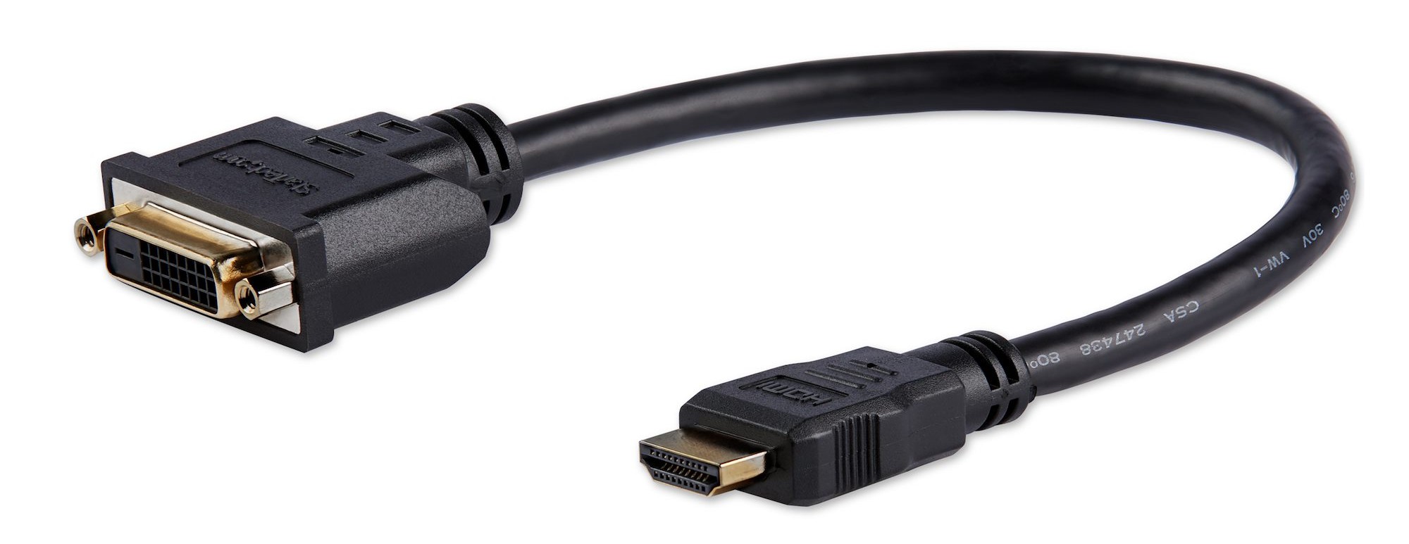 blur Regan Lederen StarTech.com 8in HDMI® to DVI-D Video Cable Adapter - HDMI Male to DVI  Female - Connect a DVI-D device to an HDMI-enabled device using a standard HDMI  cable - hdmi male to
