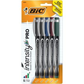  BIC Intensity Fine Point 0.4 mm Assorted Colours Classic 4  Multicoloured : Office Products