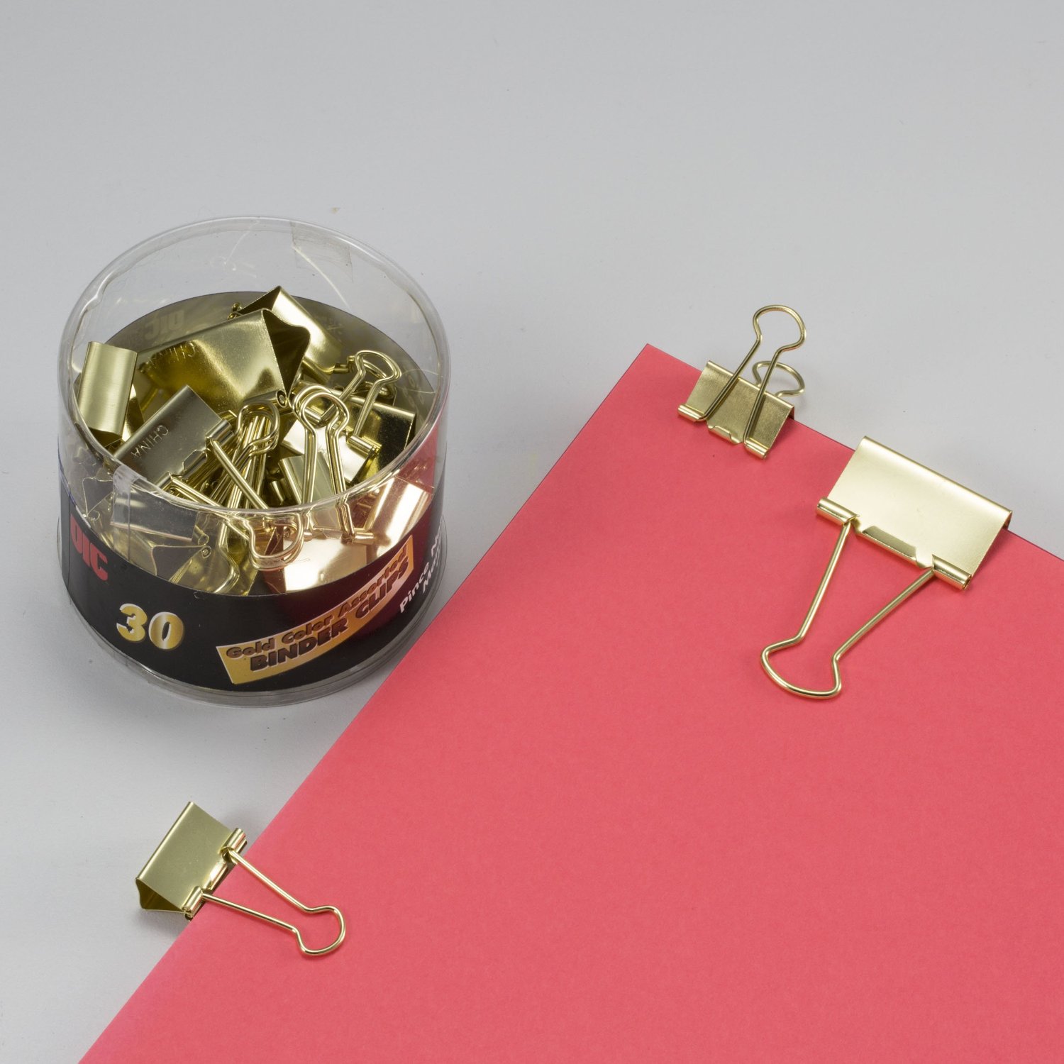 Gold-toned clips
