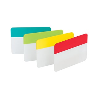 Post-it Tabs, 2 in, Solid, Assorted Colors, 6 Tabs/Color, 5 Colors, 30  Tabs/Pack (686-ROYGB)