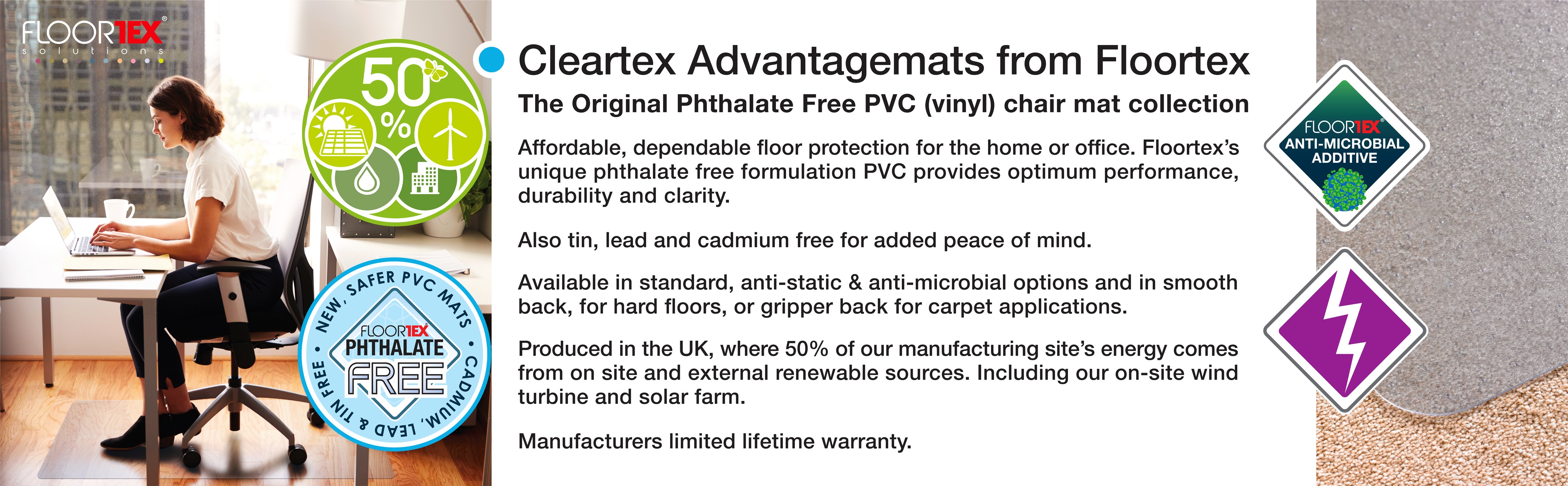 Floortex Cleartex Advantagemat Phthalate Free PVC Chair Mat for Low Pile