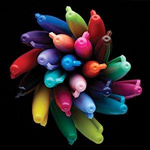 <b> Brilliantly Bold Colors </b></br> Vivid to the max, Sharpie markers put an end to dull and boring, igniting your imagination to create drawings and visuals packed with a level of depth, detail, and brilliance that simply can't be matched. 