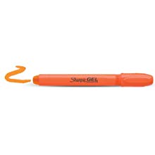 <b>     Sharpie Gel Highlighter      </b></br>   The Sharpie Gel Highlighter uses a rich, ink-free gel highlighter stick, so you can mark over or underline beneath pen and marker ink, as well as inkjet printouts and high-gloss surfaces, without causing smudges and smears. The bottom twists to reveal the highlighter stick for uninterrupted marking. 