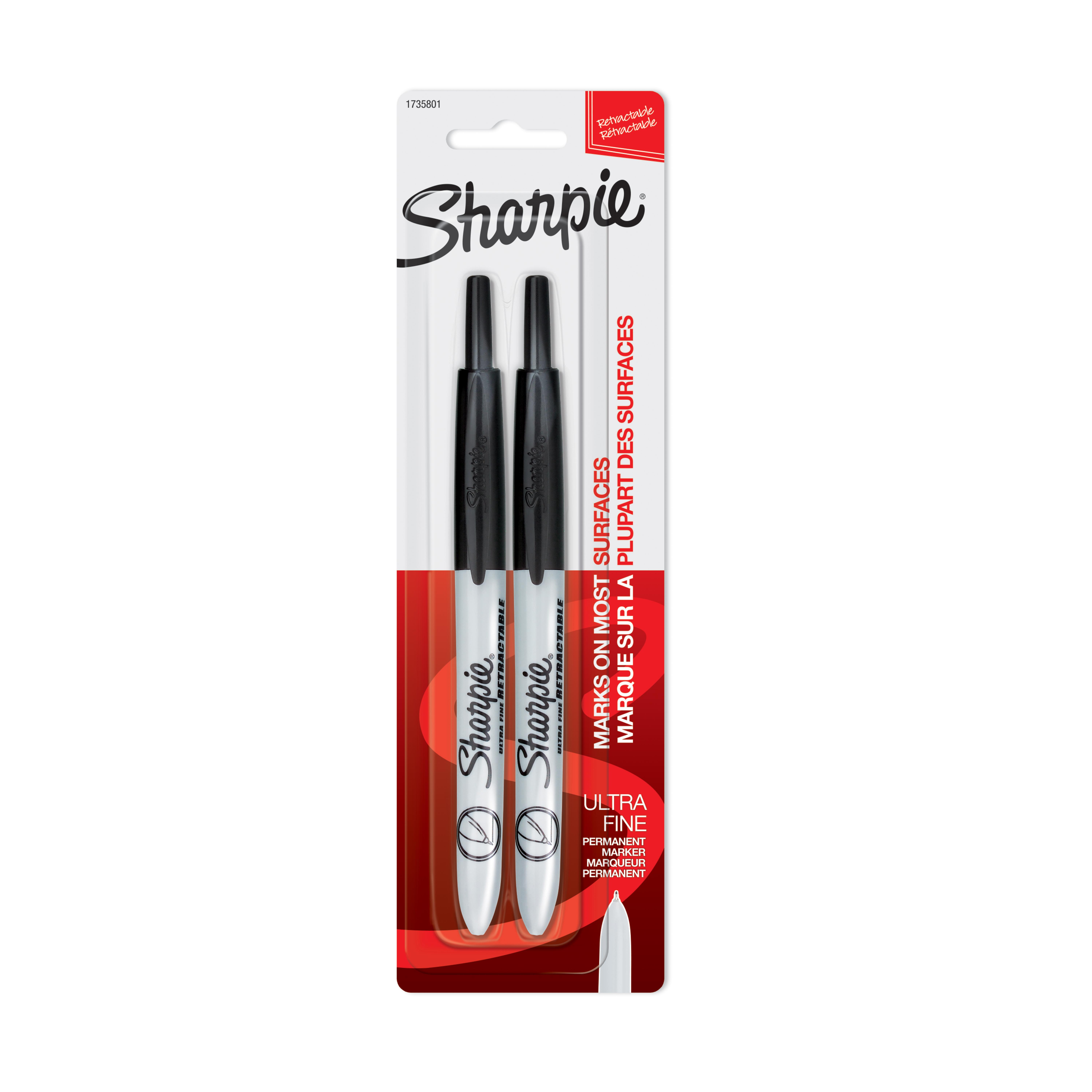  Sharpie Ultra Fine Point Retractable Permanent Markers 