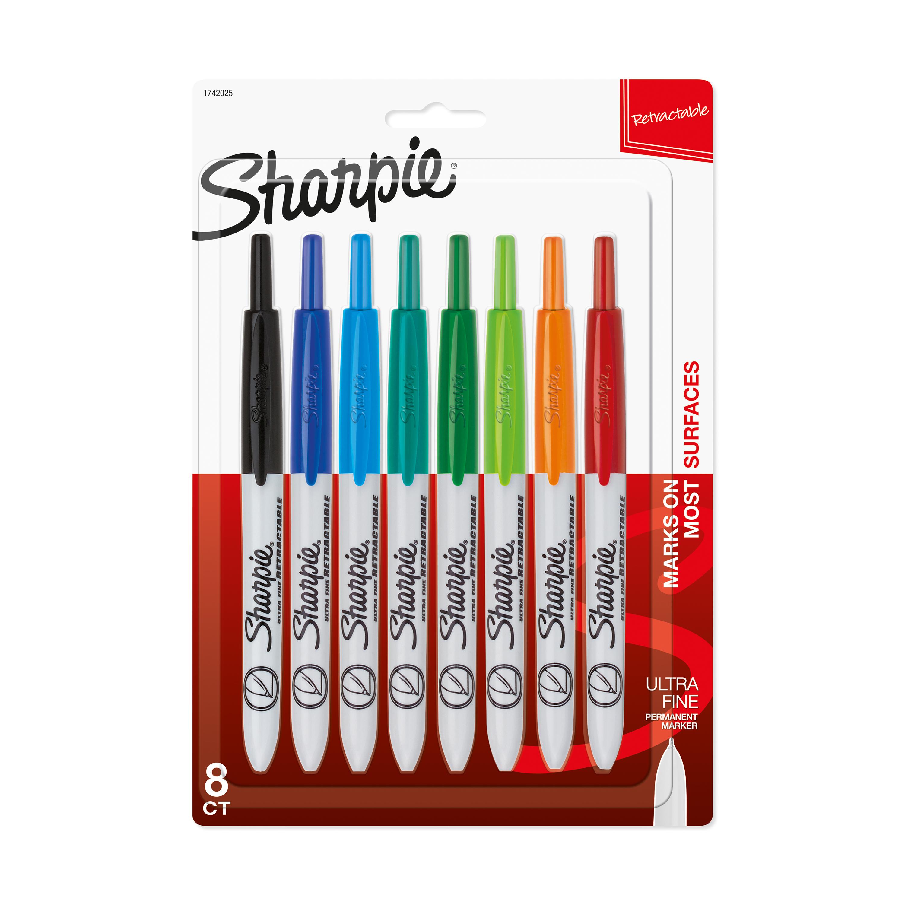  Sharpie Ultra Fine Point Retractable Permanent Markers 