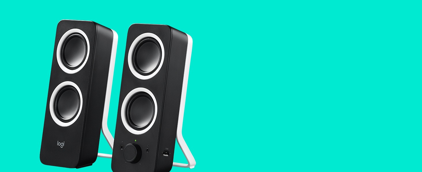 Logitech multimedia speakers z200 with stereo sound discount for multiple devices