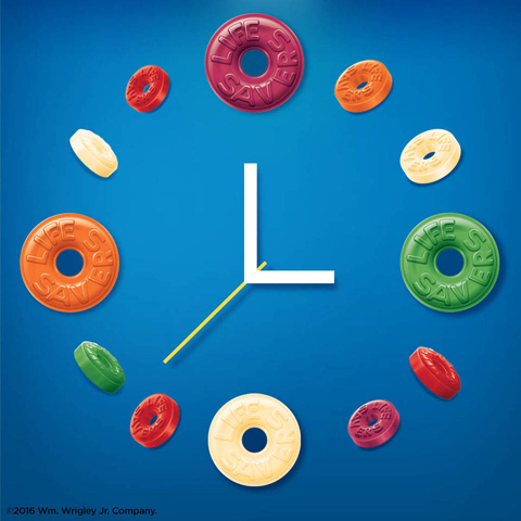 <b>Snack Break</b></br>Take time for a tasty afternoon treat. Life Savers candy can brighten your day with flavor.