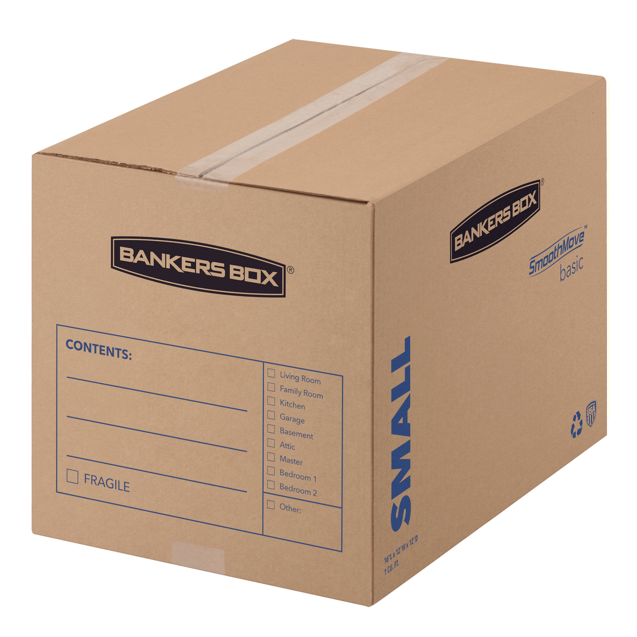 FELLOWES Pack de 10 Cajas de mudanza con montaje manual 67L (350x350x550mm)  Muy Resistente 6207301