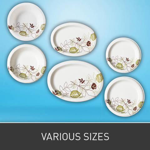 Available in various sizes. Platters 9 x 6.5 inches, 11 x 8.5 inches, Bowls 12 & 20 oz, Plates 8.5 & 10.12 inches.
