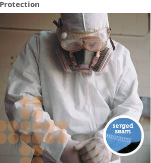  These A40 coveralls pass ASTM F1670 testing for penetration of blood and bodily fluids, are resistant to dry particles, repellant to liquid splashes and are resistant to liquids under pressure. They offer better a liquid and particulate barrier than Dupont TYVEK.  