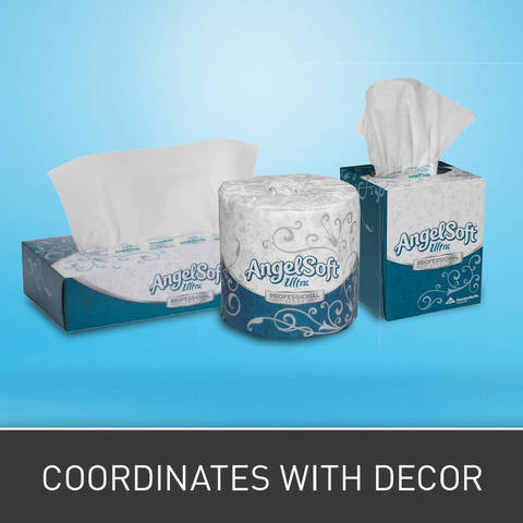 Designed to coordinate with any decor. Combine with Angel Soft Ultra Professional Series<sup>™</sup> Bath Tissue for an elegant, professional look.
