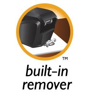 <p><b>Built-in Staple Remover</b></p> <p>To take out a staple, grab the stapler and use the remover on the back for a quick, easy stapling fix. Perfect for removing staples from bulletin boards.</p>