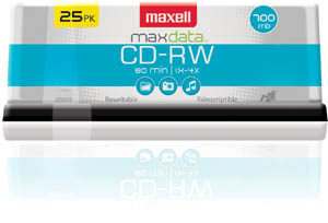 CD-RW700MB/80 MIN REWRITABLE DISC 25PK SPINDLE