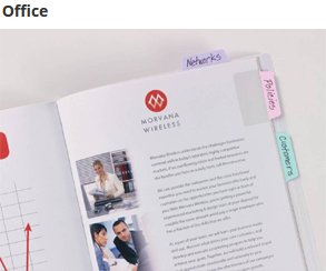 Mark and separate important documents in reports, financials, presentations and manuals.
