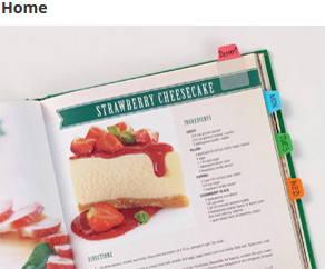 Great for marking cookbooks, calendars, journals, magazines and planners.
