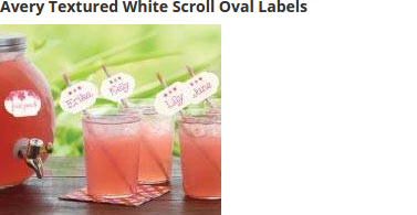 Linen-textured labels feature a water-resistant material, making them perfect for dressing up bottles and jars. Their scroll shape also adds a classic touch to gift boxes, envelopes, party favors and more.