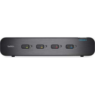 Belkin Advanced Secure Ultra High Def Dual-Head KVM Switch; 4-Port Plus
