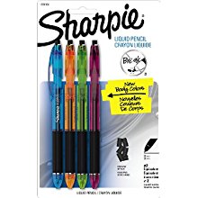 <b>  Sharpie Liquid Pencil       </b></br>  Smooth like a pen, erasable like a pencil, the Liquid Pencil's liquid graphite technology eliminates breaking lead. 